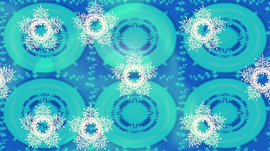 Kar taneleri tasarımı. Son moda kar taneleri ve elementler onun kartlarını gösteriyor. Retro tarzı, kış elementleri. Modern soyut tasarım posteri, kapak, mavi ve nötr renkli kart tasarımı.