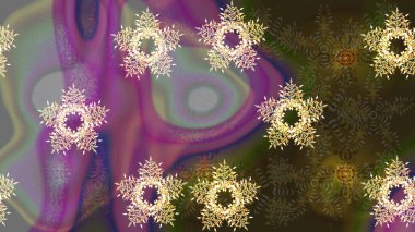 Kar Tanesi Mozaik ikonu. Mor ve gri siluet kar tanesi işareti. Düz dizayn. Sembol kışı, donmuş, Noel, yeni yıl tatili. Grafiksel element dekorasyonu. Raster illüstrasyonu.