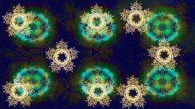 Kar taneleri tasarımı. Son moda kar taneleri ve elementler onun kartlarını gösteriyor. Retro tarzı doku, soyut kış elementleri. Süper tasarım posteri, kapak, siyah, yeşil ve gri renkli kart tasarımı.