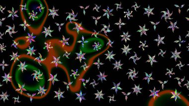 Lace Snowflakes 'in etnik kökü. Raster illüstrasyonu. Stilize Çiçekler. Mandalas 'ın dekoratif dokusu. Kumaş veya Duvar Kağıdı Tasarımı. Tekstil için Lacy Fashion Print. Halk Biçimi.