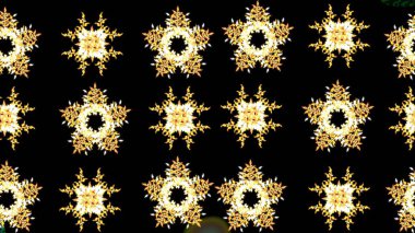 Kar tanesi renkli desen. Snowflakes desen. Raster kar taneleri arka plan. Renk arka plan üzerinde izole soyut kar taneleri ile düz tasarım. Raster illüstrasyon.