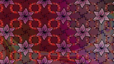 Parlak çiçekli kolaj çiçekleri mor. Çiçekli zambakların eskiz geçmişi. Çiçek tasarımı için inanılmaz kolaj cennet tarzı..