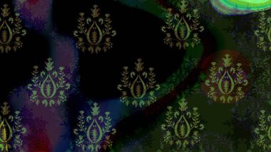 Çiçek desenli raster, siyah çizgi grafik desenli soyut raster arkaplan. Modern stil dokusu.