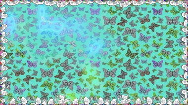 Moda tarzı. Kelebek, kanat, neon renkli yaratıcı raster arka plan. Kızlar, erkekler, elbiseler, duvar kağıtları için soyut, dikişsiz kelebek deseni. Tekstil ve kumaş için komik kelebek deseni.
