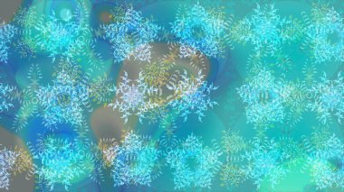 Desen snowflakes.raster Noel soyut renkli arka plan ile düşen kar tanesi. Raster illüstrasyon.