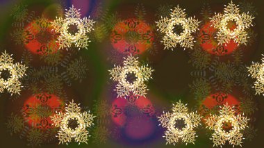 Çiçek ve yapraklı karalama şeklinde Raster çiçek deseni. Kahverengi renklerde bahar çiçekleri. Raster illüstrasyonu.