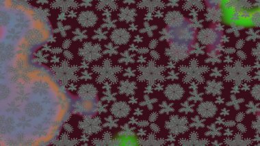 Kış kar taneleri, raster arka plan. Yüzey için tekrarlanan doku, ambalaj kağıdı, kahverengi ve gri renkte kar tanesi.