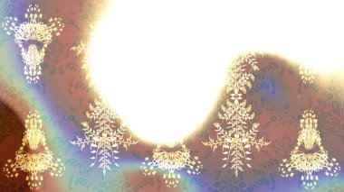 Yeni yıl tabelası. Noel tasarımı için. Raster illüstrasyonu. Kutlamanın sembolü. Kar tanesi kışı beyaz, bej ve nötr renklerde izole edilir. Beyaz, bej ve nötr simge silueti.