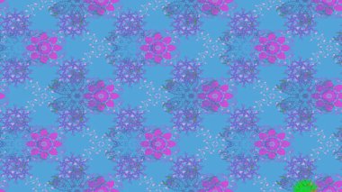 Kar tanesi süs desen. Snowflakes desen. Kar taneleri arka plan. Arka plan üzerinde izole soyut kar taneleri ile düz tasarım. Raster illüstrasyon.