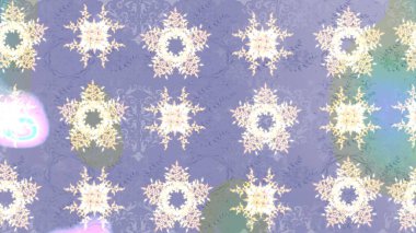 Raster illüstrasyonu. Noel stili. Tarafsız ve mor renklerde kar taneleri.