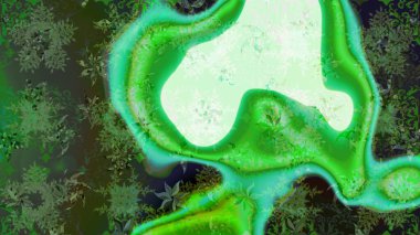 Kar tanesi renkli desen. Snowflakes desen. Raster kar taneleri arka plan. Renk arka plan üzerinde izole soyut kar taneleri ile düz tasarım. Raster illüstrasyon.