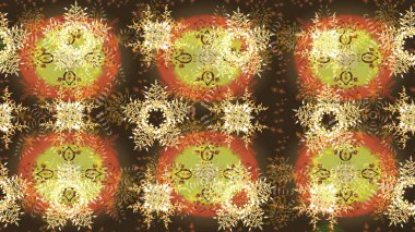 Yeni yıl kar tanesi. Düz kar karalama ikonları, yılbaşı afişi için kar taneleri silueti, kartlar. Kahverengi ve sarı renklerde şirin soyut kar tanesi raster tasarımı.