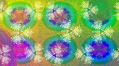 Kar Tanesi Raster simgesi arkaplanı. Kış yeşili ve mavi noel kar kristal elementi. Meteoroloji buz koleksiyonu. Xmas Frost kar taneleri izole edilmiş siluet sembolü. Raster illüstrasyonu.