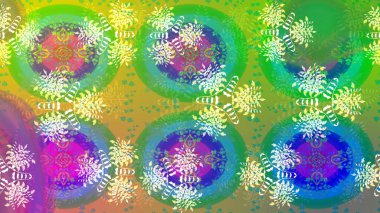 Kar Tanesi Raster simgesi arkaplanı. Kış yeşili ve mavi noel kar kristal elementi. Meteoroloji buz koleksiyonu. Xmas Frost kar taneleri izole edilmiş siluet sembolü. Raster illüstrasyonu.