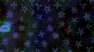 Kar tanesi süs desen. Snowflakes desen. Kar taneleri arka plan. Arka plan üzerinde izole soyut kar taneleri ile düz tasarım. Raster illüstrasyon.