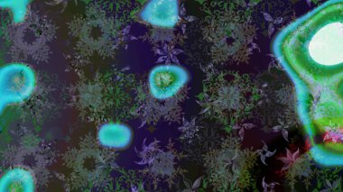 Yeşil ve gri renklerde şirin soyut kar taneleri raster tasarımı. Düz kar karalama ikonları, yılbaşı afişi için kar taneleri silueti, kartlar. Yeni yıl kar tanesi.