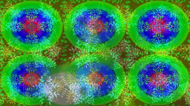 Snowflakes desen. Raster kar taneleri arka plan. Kar tanesi renkli desen. Renk arka plan üzerinde izole soyut kar taneleri ile düz tasarım. Raster illüstrasyon.