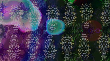 Kar tanesi süsleme deseni. Kar taneleri deseni. Kar taneleri arka planda. Raster illüstrasyonu. Renkli arkaplanda izole edilmiş kar tanelerinin düz tasarımı.