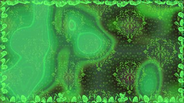 Çiçekli karalama şeklinde Raster çiçek deseni. Yeşil renkli çiçekler. Yumuşak, bahar çiçekli arka plan.