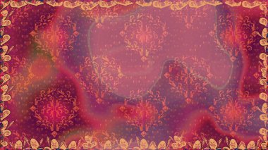 Çok renkli zarif küçük çiçekler ve pembe renkli komik böcekler, raster desen, illüstrasyon.