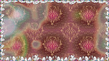 Sabıka fotoğraflarında, bebek kıyafetlerinde, duvar kâğıtlarında, paket kutularında falan kullanılabilir. Zarif, parlak ve pürüzsüz kahverengi çiçek deseni tasarımı.