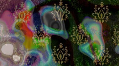 Kar tanelerinin soyut arkaplanlı Noel şablonu. Renkler. Noel ve yeni yıl moda baskıları için tatil tasarımı. Raster illüstrasyonu. Gri ve siyah kar taneleri.