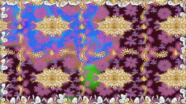 Kar tanelerinin soyut arkaplanlı Noel şablonu. Kahverengi kar taneleri. Raster illüstrasyonu. Noel ve Yeni Yıl moda baskıları için tatil tasarımı.