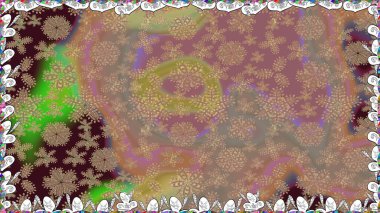 Davetiye ve kartpostal tasarımı için dekoratif çiçek unsurları. Yapraklı kusursuz desen. Poster ya da kapak için arka plan. Tekstil için figür. Sevimli zarif çiçekler Raster illüstrasyonu.