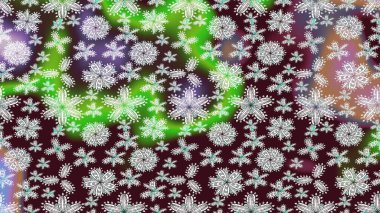 Snowflake background. Raster christmas abstract colorful background with falling snowflake. Raster illustration. clipart