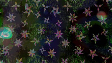 Raster illüstrasyonu. Kar taneli Noel arkaplanı. Kış soyut geçmişi. Raster Noel soyut renkli arkaplan ve tatlı kar tanesi.