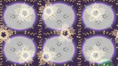 Kış kar taneleri, raster arka plan. Yüzey için tekrarlanan doku, ambalaj kağıdı, nötr ve menekşe renkleri üzerine kar tanesi.