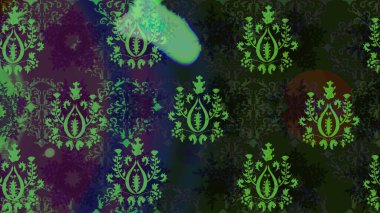 Gri ve yeşil renklerde şirin soyut kar taneleri raster tasarımı. Düz kar karalama ikonları, yılbaşı afişi için kar taneleri silueti, kartlar. Yeni yıl kar tanesi.