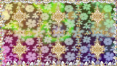 Tarafsız renklerde, altın elementlerle kusursuz desen. Raster oryantal süs. Kusursuz altın desen.