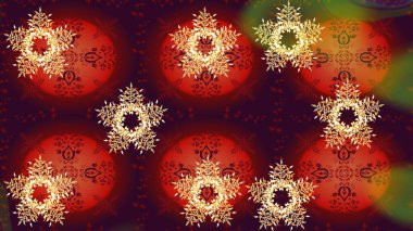 Raster Noel soyut renkli arka plan ve düşen kar tanesi. Noel süslemeleri ve Noel süslemeleri.