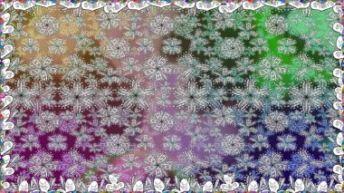 Renkli Bahar Temalı Kusursuz Arkaplan. Raster illüstrasyonunda kusursuz çiçek deseni. Güzel kumaş deseni. Düz Çiçek Elementleri Tasarımı.