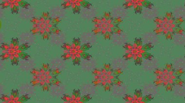 Küçük çiçekli basit bir çiçek çizimi. Yeşil renkte şirin çiçekler. Moda baskısı, albüm, ambalaj kağıdı ve duvar kağıdı için zarif dekoratif süslemeler. Raster illüstrasyonu.