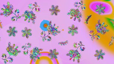 Ağ için güzel bir kar tanesi simgesinin basit bir çizimi. Güzel kar tanesi ikonu. Raster illüstrasyonu. Renkli arka planda izole tatlı kar taneleri.