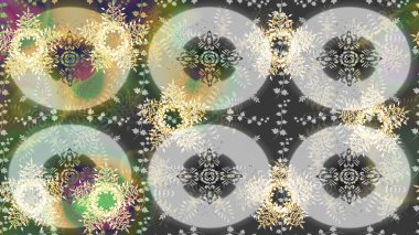 Gri ve nötr renklerde kristal kar tanesi. Raster illüstrasyonu.