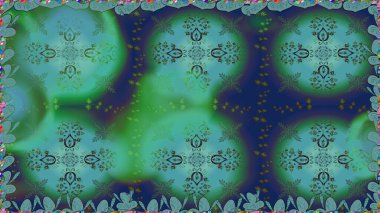 Düz çiçek öğeleri tasarım. Güzel kumaş deseni. Raster çizimde sorunsuz çiçek desenli. Bahar Tema Dikişsiz desen arka plan rengi.