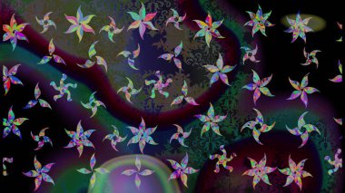 Geleneksel klasik süs. Arabesk ve çiçekli doğu raster desenleri. Arabesk ile klasik desen.