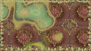 Kahverengi renkli çiçekler. Raster illüstrasyonunda kusursuz çiçek deseni.