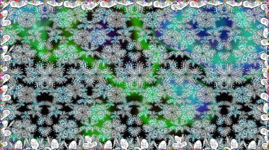 Raster illüstrasyonunda kusursuz çiçek deseni. Suluboya tarzında renkler üzerine çiçekler.