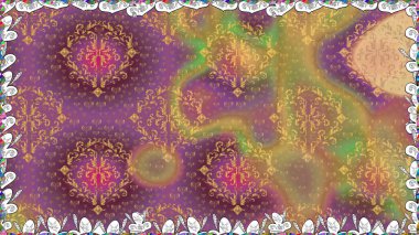 Raster. Colour Spring Theme seamless pattern Background. Flat Flower Elements Design.