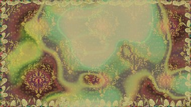 Tarafsız renklerde Asya tekstil tarzında. Kusursuz çiçek deseni. Raster illüstrasyonu.