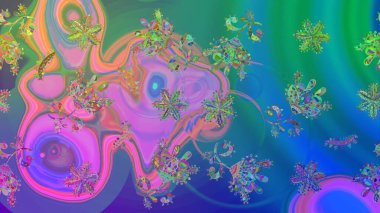 Kar tanesi raster arka planı. Kış mavisi, yeşil ve menekşe rengi kar bembeyaz kristal element. Meteoroloji buz koleksiyonu. Xmas Frost kar taneleri izole edilmiş siluet sembolü. Raster çizimi..