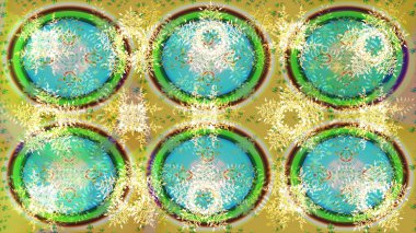 Kar tanesi süsleme deseni. Renkli arka planda izole edilmiş kar tanelerinin düz tasarımı. Kar taneleri arka planda. Kar taneleri deseni. Raster illüstrasyonu.