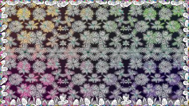 Çiçek kompozisyonu. Raster deseni. Çiçek kolajı. Çiçek arkaplan. Küçük çiçekte güzel bir desen var. Doğa. - Çiçekler.