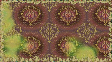 3 boyutlu çiçekler, pürüzsüz. Raster illüstrasyonu. Kahverengi renklerde.