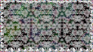 Renkli Yaz Temalı Kusursuz Arkaplan. Düz Çiçek Elementleri Tasarımı. Modaya uygun kumaş deseni. Sevimli çiçek raster deseni.