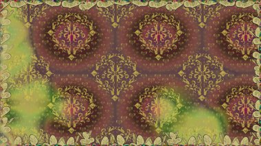 3 boyutlu çiçekler, pürüzsüz. Raster illüstrasyonu. Kahverengi renklerde.